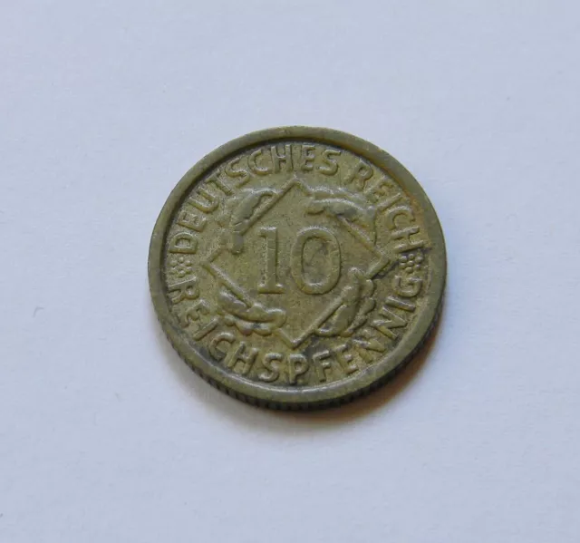 WEIMAR: 10 Reichspfennig 1934 E, J. 317, sehr schön, IV.