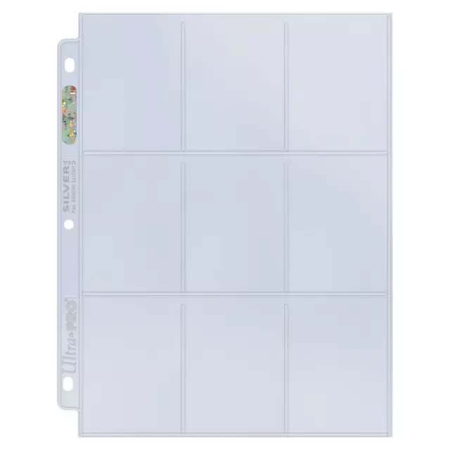 Ultra PRO Silver Series 10x 9-Pocket Pages 9 páginas carpetas coleccionables álbum carpeta