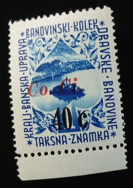 Slovenia c1942 Italy WWII Ovp. Yugoslavia CO.CI Revenue Stamp 40 C US 3