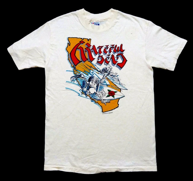 Grateful Dead Shirt T Shirt Vintage 1987 Surf Skeletons Surfing Rick Griffin GDP