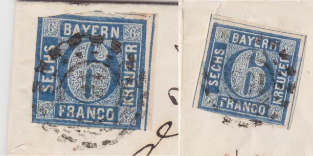 Bayern, 1865 - Mi. 10 (6 Kr.) oMR "168" GRIESBACH - 2x auf Brief in die SCHWEIZ. 2