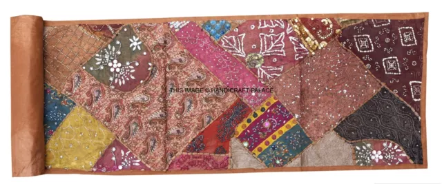 Mano Patchwork Bohemio Corredor Colgante de Pared Bordado Vintage Tapiz Arte