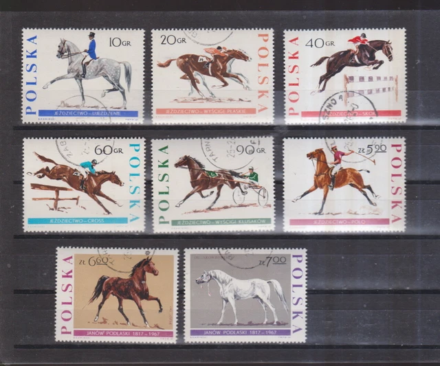 Polen 1967 gestempelt MiNr. 1740-1747  150 Jahre Pferdezucht in Janów Podlaski