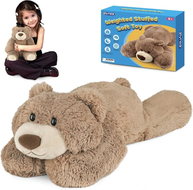 JOYREAL 1.5KG WEIGHTED Teddy Bear for Anxiety, Anxiety Relief for ...
