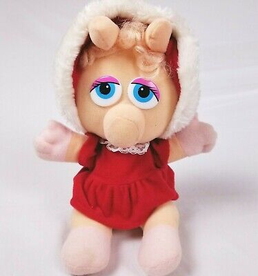 Miss Piggy Christmas Plush 1987 Henson Muppet 1980s Holiday 10 inch doll
