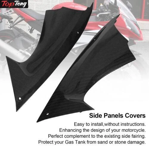 Gas Tank Side Cover Panel Fairing Cowl for Yamaha YZF YZFR6 R6 2008-14 Carbon SG