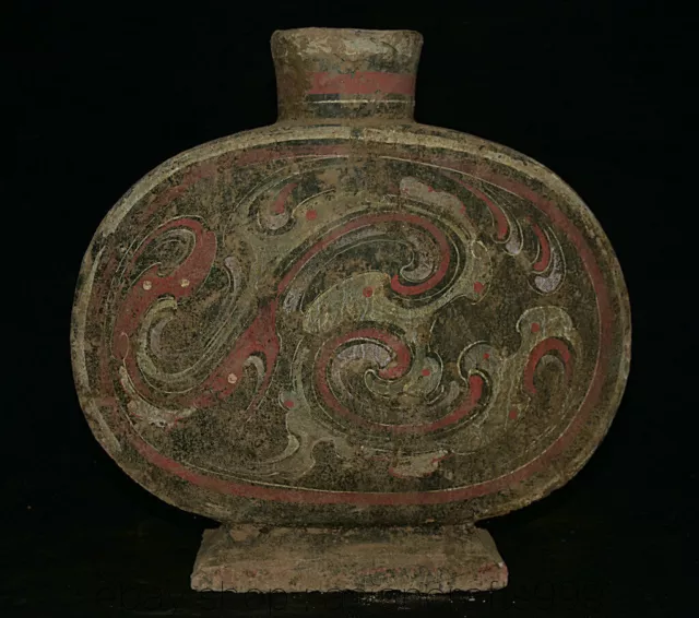 12,2" Antike alte China Han Malerei Keramik Dynastie Jar Vase Flasche