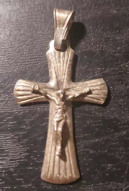 Vintage Cross Crucifix Made In Italy 925