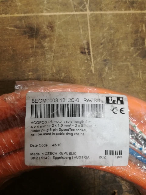 B&R Automation  8ECM0008.1312C-0 Nuovo cavo motore