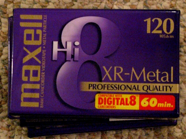 MAXELL 120-MINUTE HI-8 XR-METAL PROFESSIONAL QUALITY VIDEOTAPES New