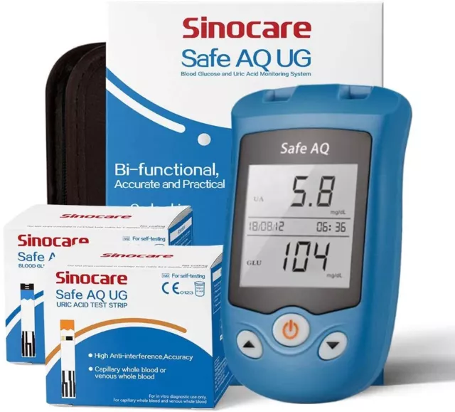 Sinocare AQ-UG Blutzucker- und Harnsäuremonitor 2-in-1-Diabetes-Gicht-Test