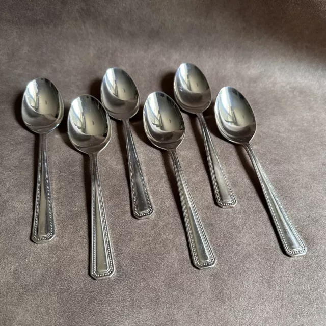 SET OF 6x VINTAGE RODD EPNS SILVER PLATE KENSINGTON PATTERN TABLE SPOONS