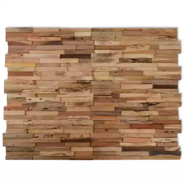 10 Stk.Wandverblender Wandverkleidung 1,03 m² Altholz Riemchen Teakholz Paneele