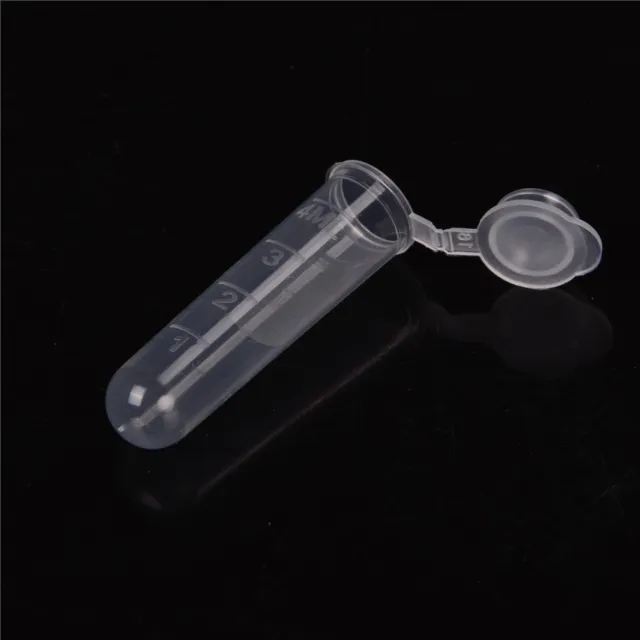 30x 5ml Plastic Centrifuge Lab Test Tube Vial Sample ContainerBottle with.zy