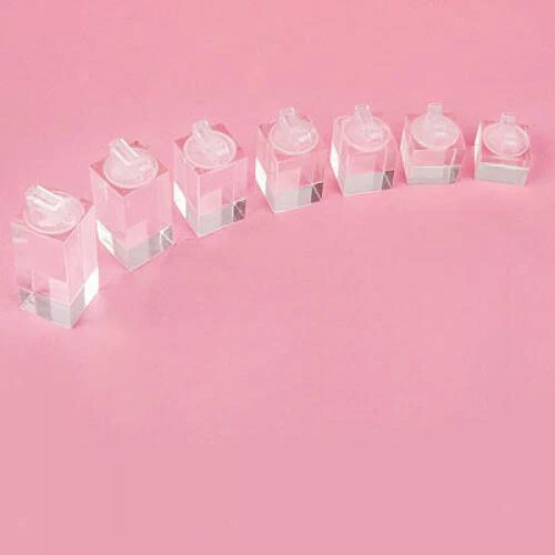 Lot of 7Pcs Clear Acrylic  Jewelry Display Stand Holder Showcase ORGANIZER