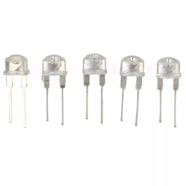White Red Blue 0 5W Pack of 10 Inline LED Light Emitting Diodes in 8MM