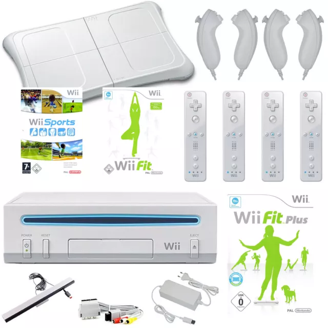 Nintendo Wii Konsole mit Balance Board, Controller, Spiele Wii Fit Sports 1a