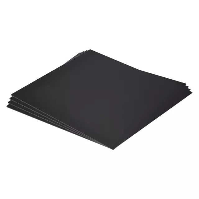 Black ABS Plastic Sheet 10x8x0.02inch for Building Model, Pack of 4