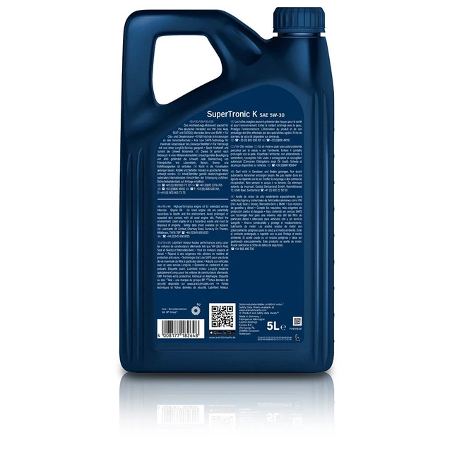 2x 4 Liter Aral SuperTronic G 0W-40 Motoröl – 8 Liter Gesamt, Für Lange Ölwechselintervalle & Kraftstoffersparnis