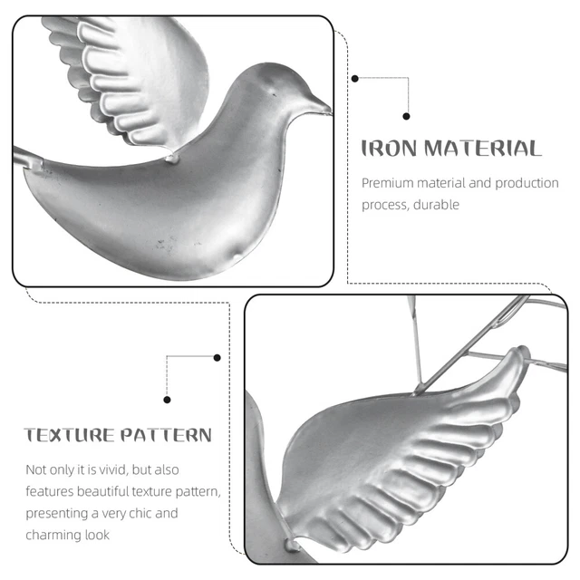 Dekorative Gefälschte Tauben Metall Vogel Wand Kunst 3d Fliegen Vögel 9