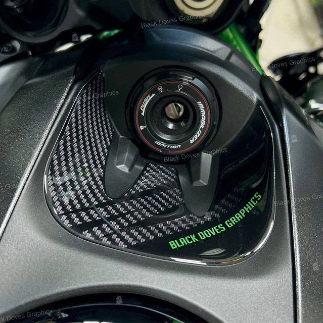 Labelbike - Kit Autocollants 3D De Protection Réservoir Pour Kawasaki Z650 - Carbone - Résistant Aux Rayures Et Intempéries - Fabriqué En Italie