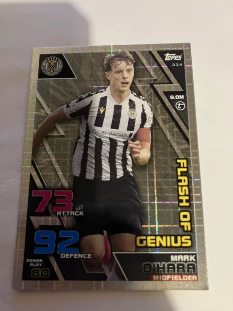 Topps Spfl Match Attax 2023 - 24 Card  Mark O'hara  St.mirren   Flash Of Genius