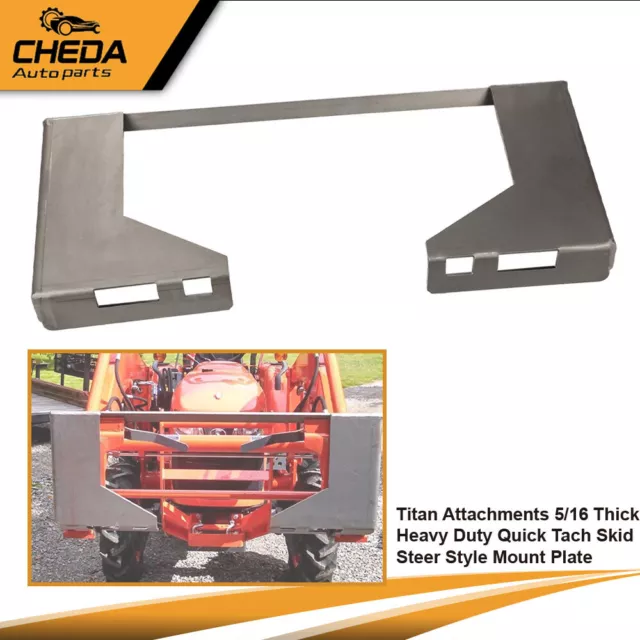 5/16 Thick Steel Quick Tach Conversion Skid Steer Mount Adapter Plate