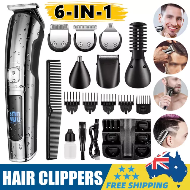 Men Rechargeable Body Hair Clipper Beard Trimmer Shaver Groomer Cordless Style