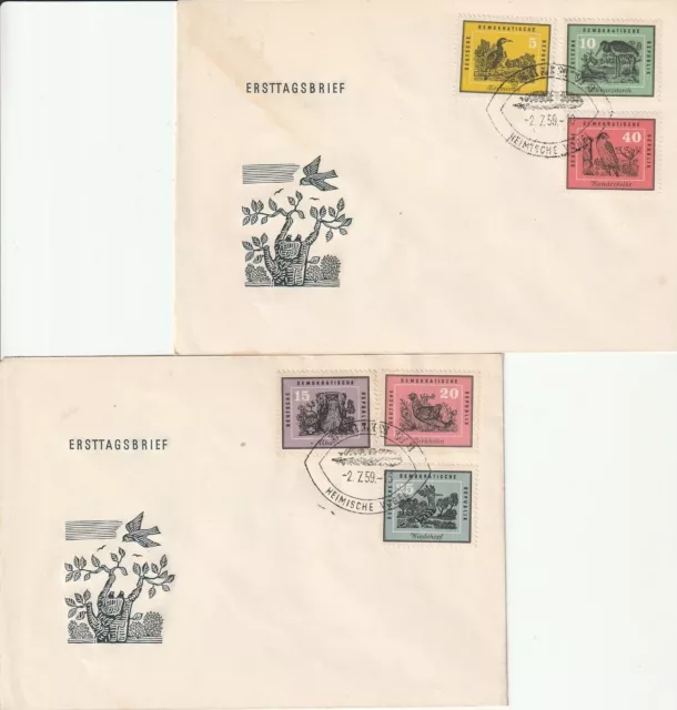 GERMANY-DDR-FIRST DAY COVER 1959- Birds ]