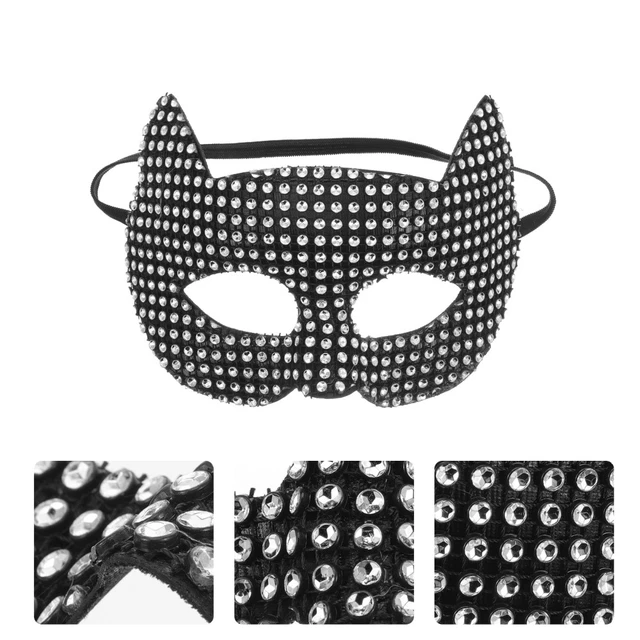 Cat Half-Mask for Men - Vintage Venetian Style