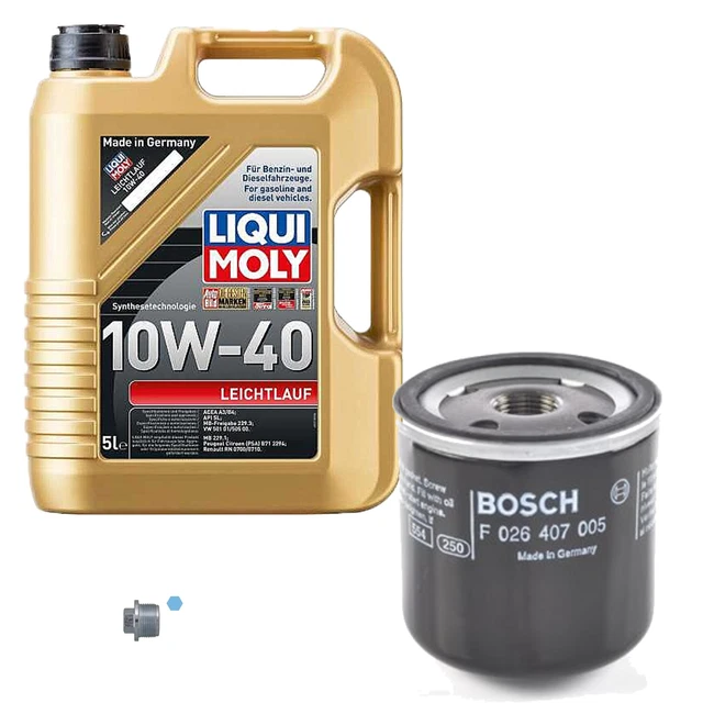 Filtro olio Bosch 5 L Liqui Moly funzionamento leggero 10 W-40 per Saab 900 I Cabriolet 2.0i
