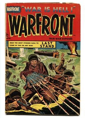 Warfront #14 1953-Beach invasion-Pre-code war-VG