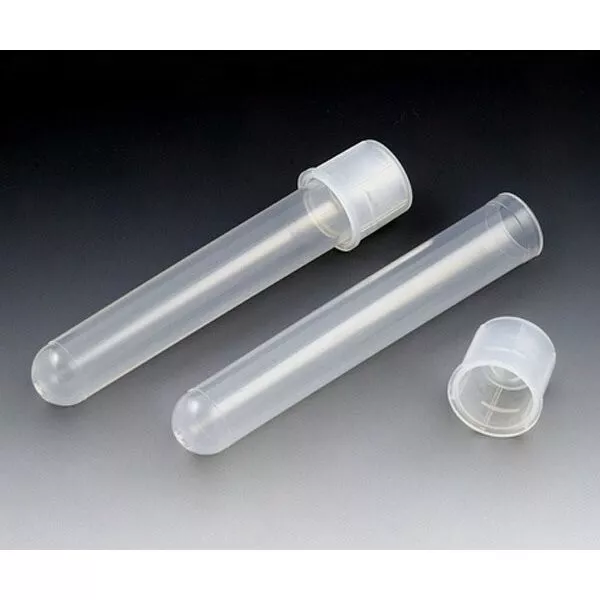 Polypropylene Culture Tube Globe Scientific 110178 w/ Attached Dual Position Cap