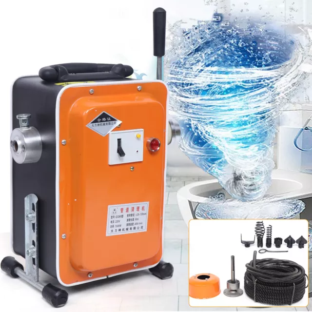 Pulitore scarico elettrico fognario pulizia tubi fognari dragatrice tubi fognari 750 W