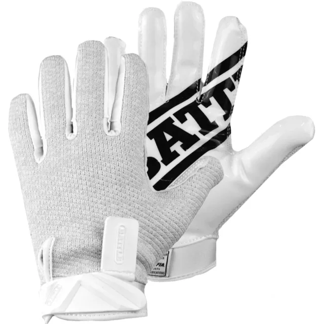 Battle Sports Receivers Ultra-Hitch Football Gloves - White