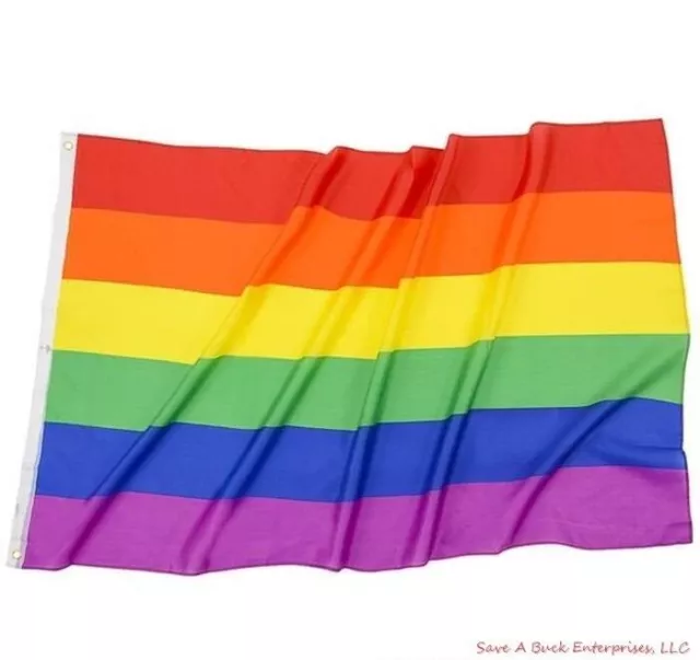 10 Rainbow Flag 3x5 FT Gay Pride Lesbian Peace LGBT w/ Grommets ~ wholesale