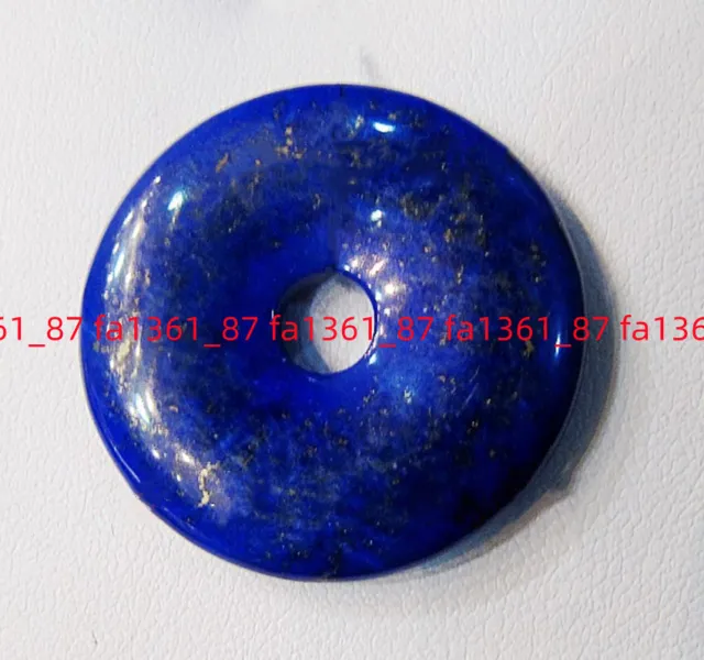 50 mm Natural Azul Lapislázuli Cristal Piedra Donut Círculo Redondo Joyería de Curación