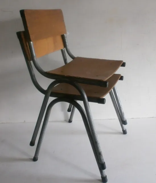 Vintage stackable school chairs