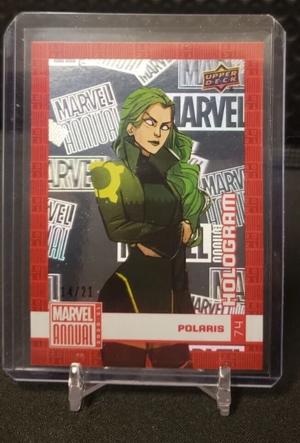 2020-21 2021 Upper Deck Marvel Annual Hologram #'d 14/21 Polaris #74