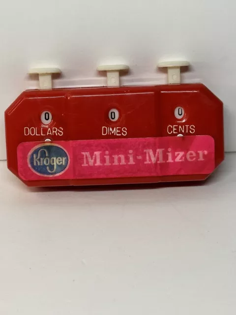 Vtg Kroger Mini Mizer Pocket Number Money Counter Kroger Helps MiniMize FoodCost