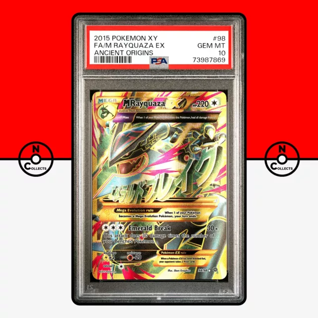 M Rayquaza EX (Shiny Full Art) - XY - Ancient Origins - Pokemon