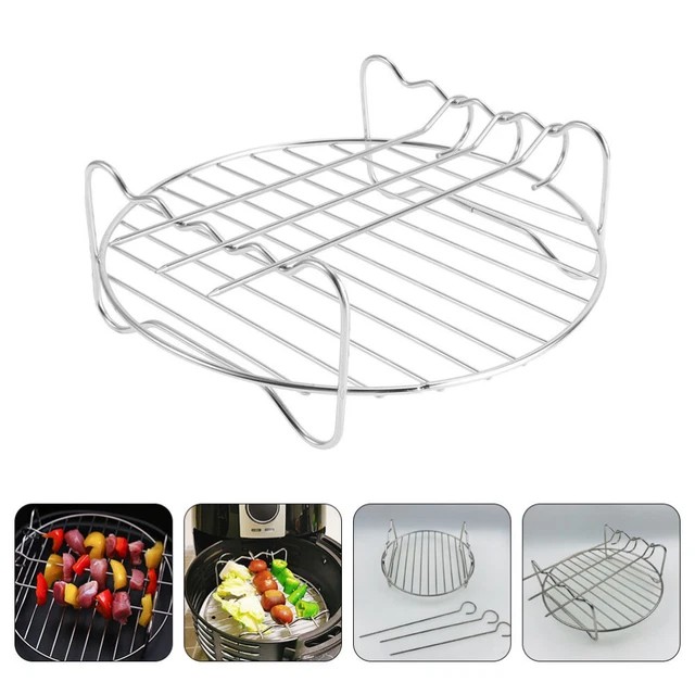 Griglia Rotonda In Acciaio Inox Per Barbecue E Forno - Diametro 20 Cm - Raffreddatore Per Torte E Biscotti - 2