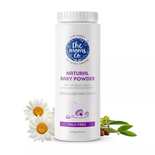 The Moms Co. Natural Baby Powder & Natural Lip Balm (Vanilla) - (Pack of 2) 2