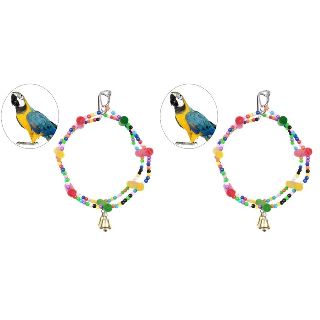 2 pcs Vogel Spielzeug Zarte Stilvolle Durable Hängen Anhänger Für Papagei Vögel