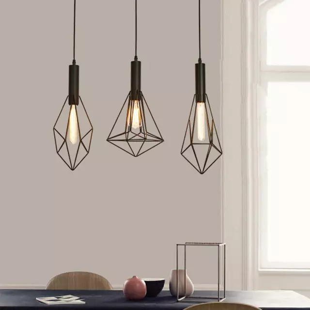 Industrial Retro Lámpara Colgante Pantalla Suspendido Techo Luces Estilo y Metal