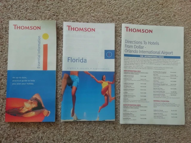 1999 Disney Thompson Holiday Florida  Guide Books