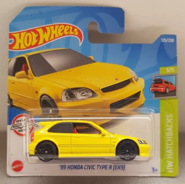 Hot Wheels '99 HONDA CIVIC TYPE R EK9 2022 HW HATCHBACKS #125/250 SHORT CARD 5/5