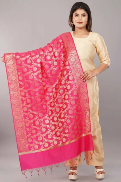 Bellissima giacca Banarasi Art Silk Dupatta da donna