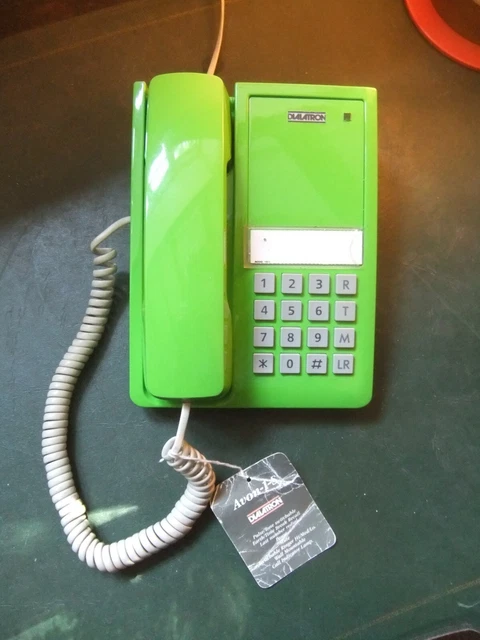 Vintage Retro Dialatron Phone NOS Neon Green Designer Home Telephone Film Prop