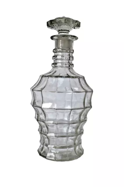 Vintage Whisky Décanteur Verre Liqueur Bouteille Carafe avec Son Bouchon Vieux